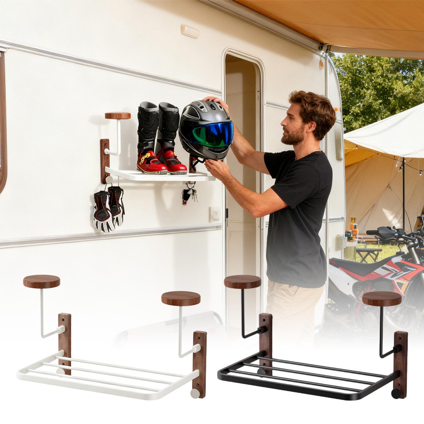 Rustic Motorcycle Helmet Holde - Motorcycle Gear Garage Storage 评论和价格