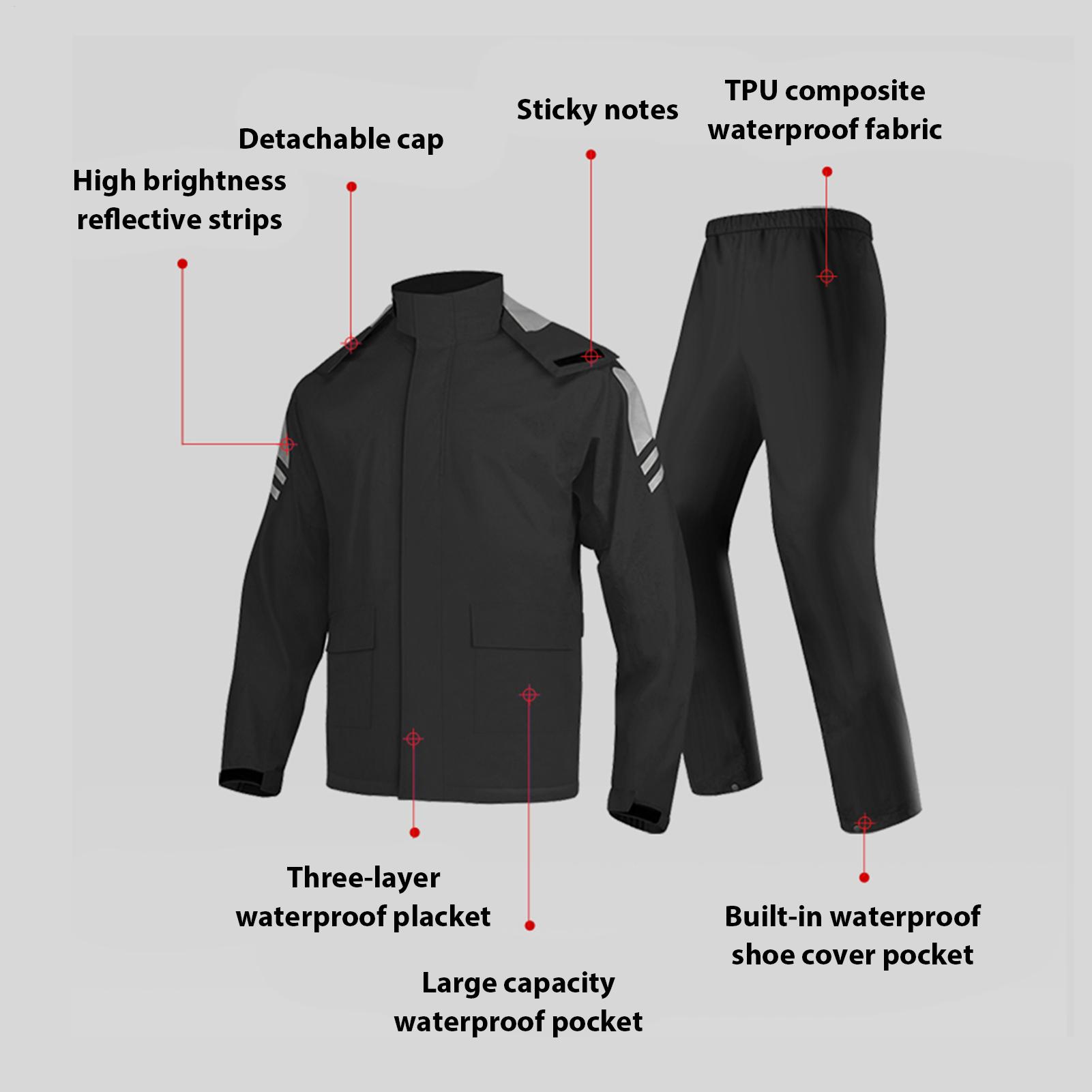 Waterproof Rain Suits for Men  - Motorcycle Gear Mens 评论和价格