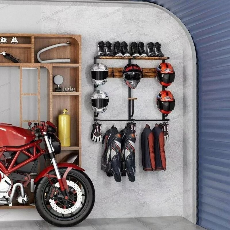 Wall-mounted helmet rack, mult - Motorcycle Gear Garage Storage 评论和价格