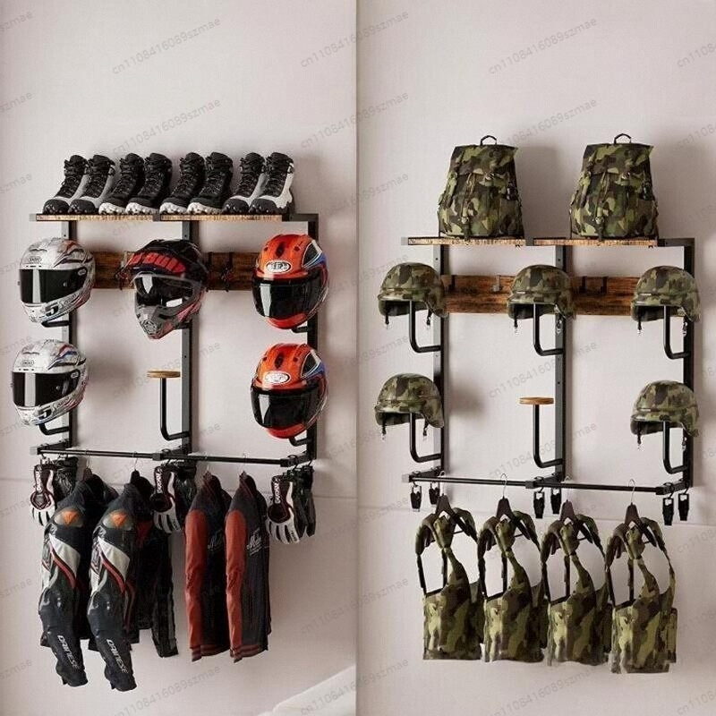 Wall-mounted helmet rack, mult - Motorcycle Gear Garage Storage 评论和价格