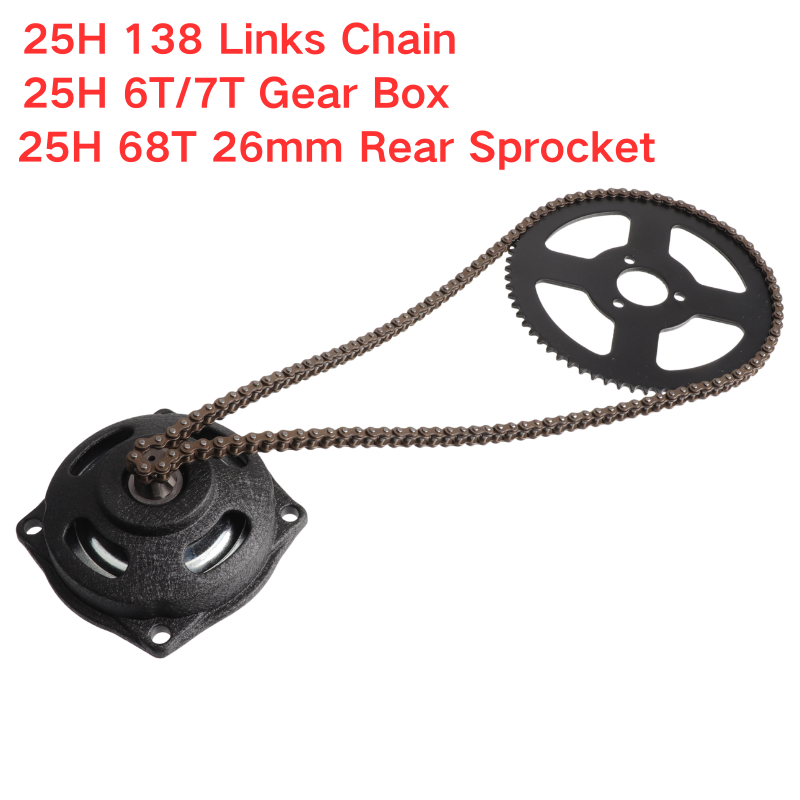 25H 138 Link Chain with 6T 7T  - Motorcycle Gear Garage Storage 评论和价格
