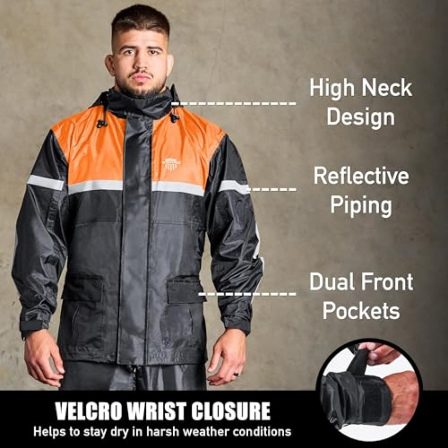 Waterproof Motorcycle Rain Sui - Motorcycle Gear Hoodie 评论和价格