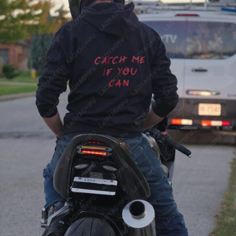 Catch Me If You Can Hoodie Men - Motorcycle Gear Hoodie 评论和价格