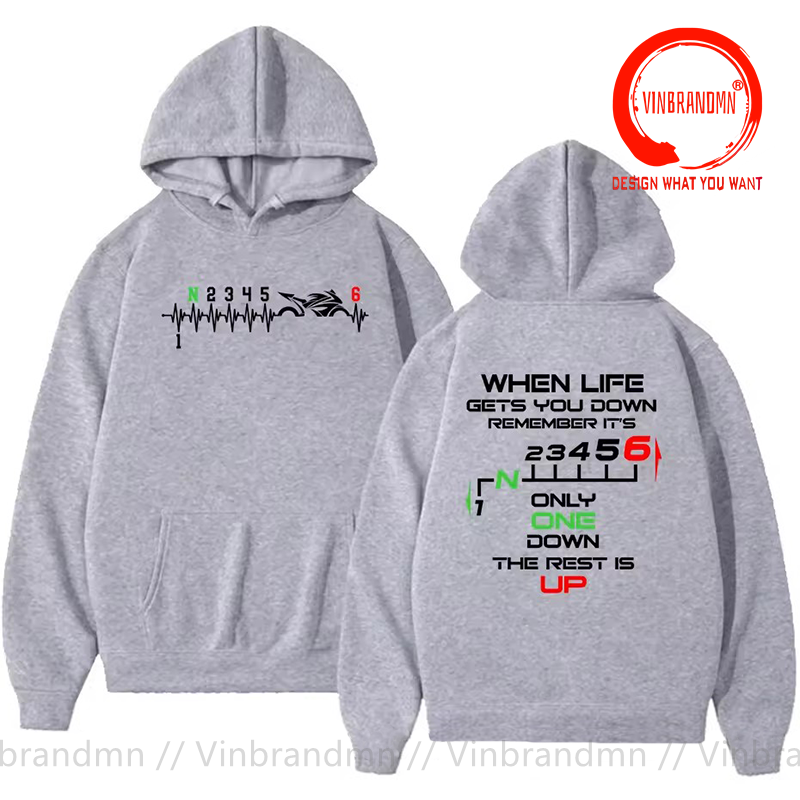 1N23456 Motorcycle Gear Shift  - Motorcycle Gear Hoodie 评论和价格