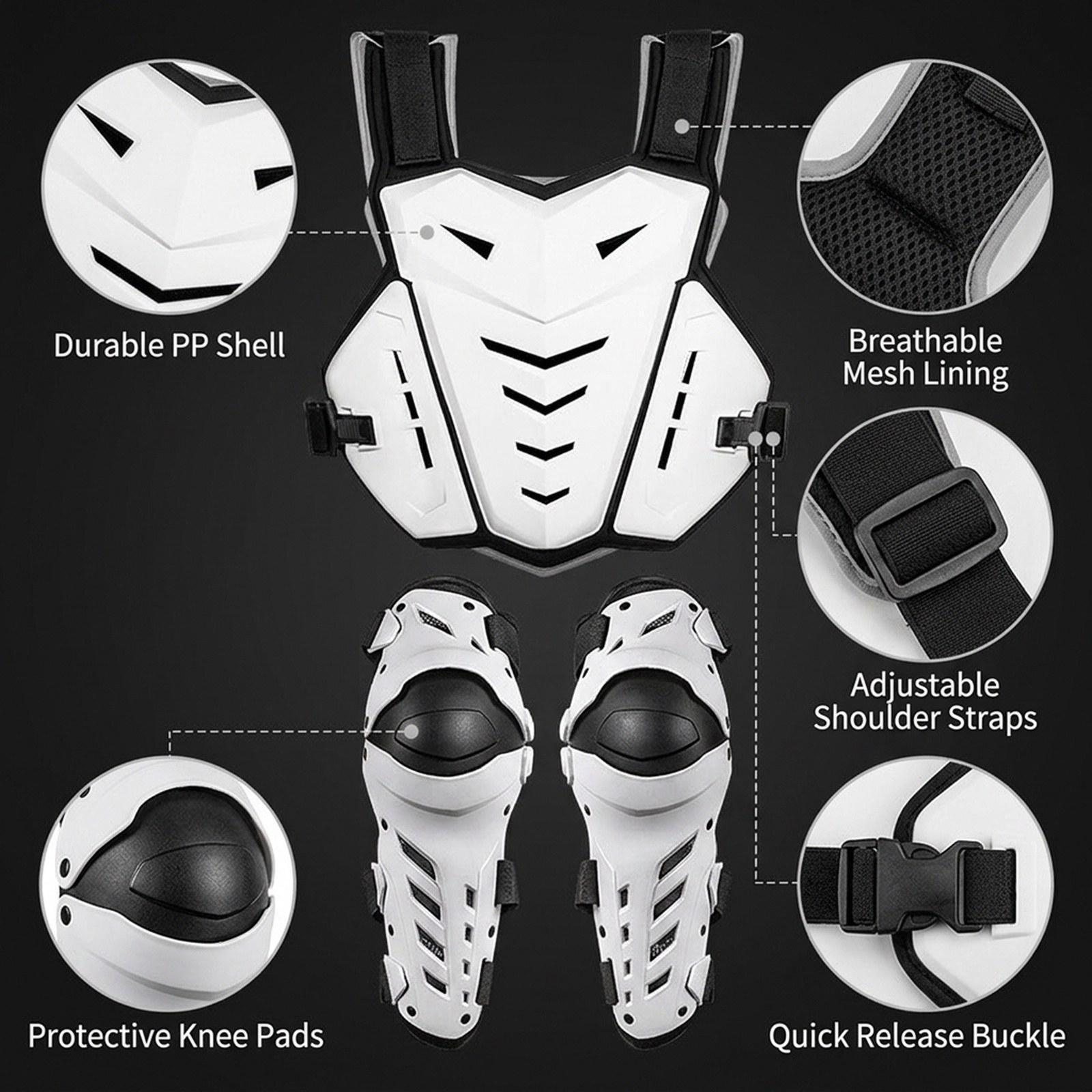 Ergonomic Chest Protector Knee - Motorcycle Gear Mens 评论和价格
