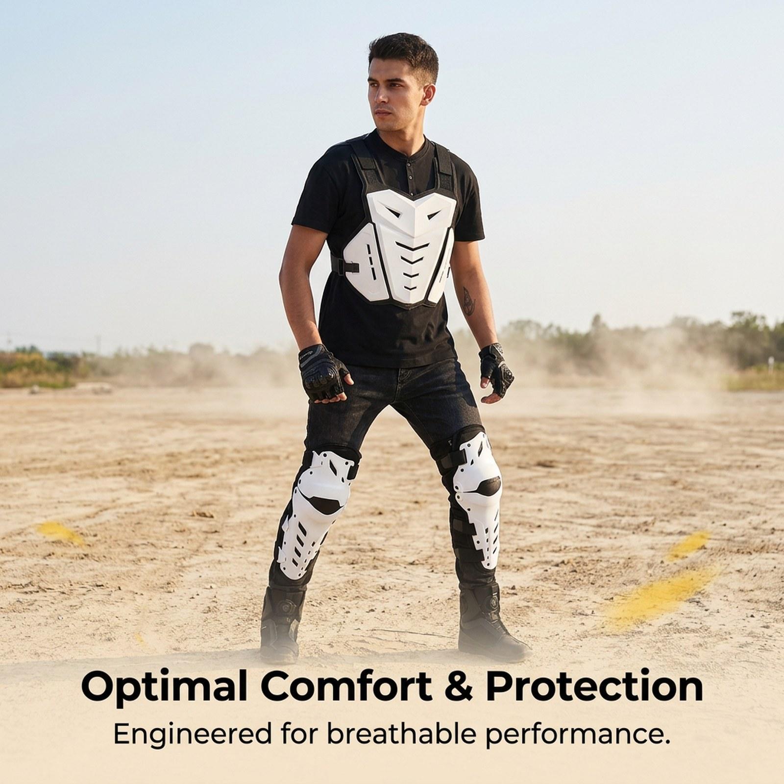 Ergonomic Chest Protector Knee - Motorcycle Gear Mens 评论和价格
